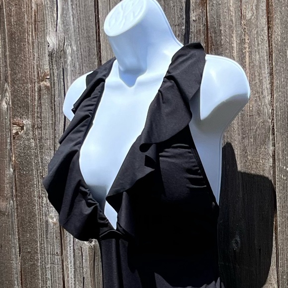 Shade & Shore black cheeky black one piece swimsuit size medium - Picture 4 of 16